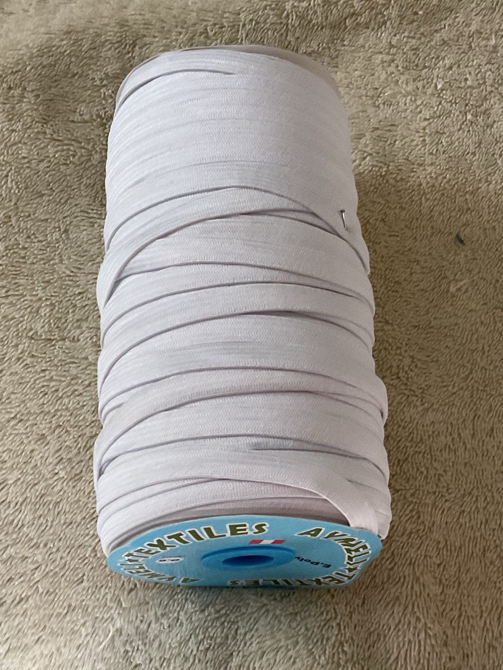 White Elastic Trim Spool - Unbranded 95 yards